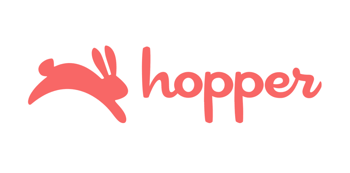 Hopper travel guide app logo.