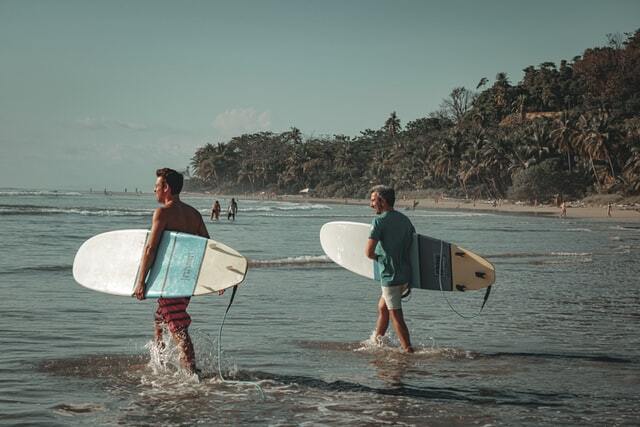 Surfing in costa rica.