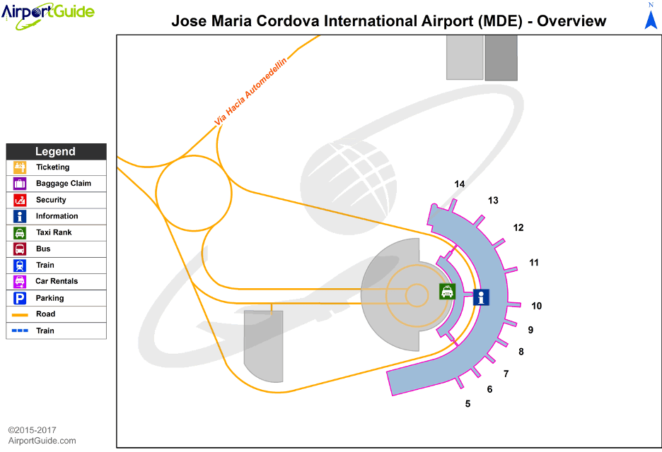 Jose Maria Cordova International Airport Layout.