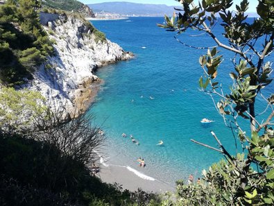 Beach in Amalfi Coast: La Marinella Beach