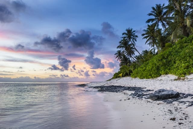 Amazing sunset on beaches in Jamaica.