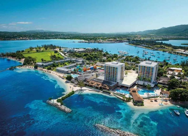 Aerial view of Montego Bay in Jamaica