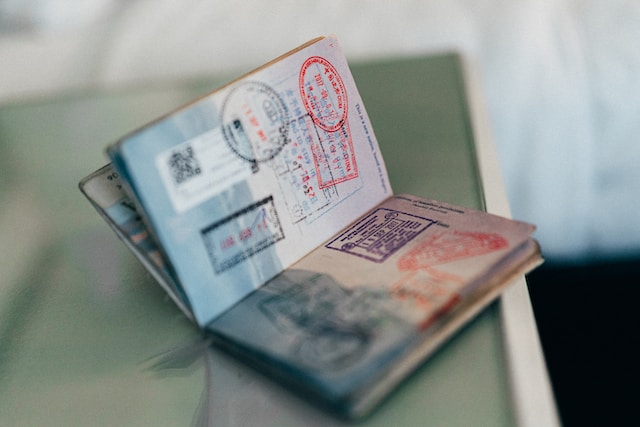 Passport With Visa Stamping On It