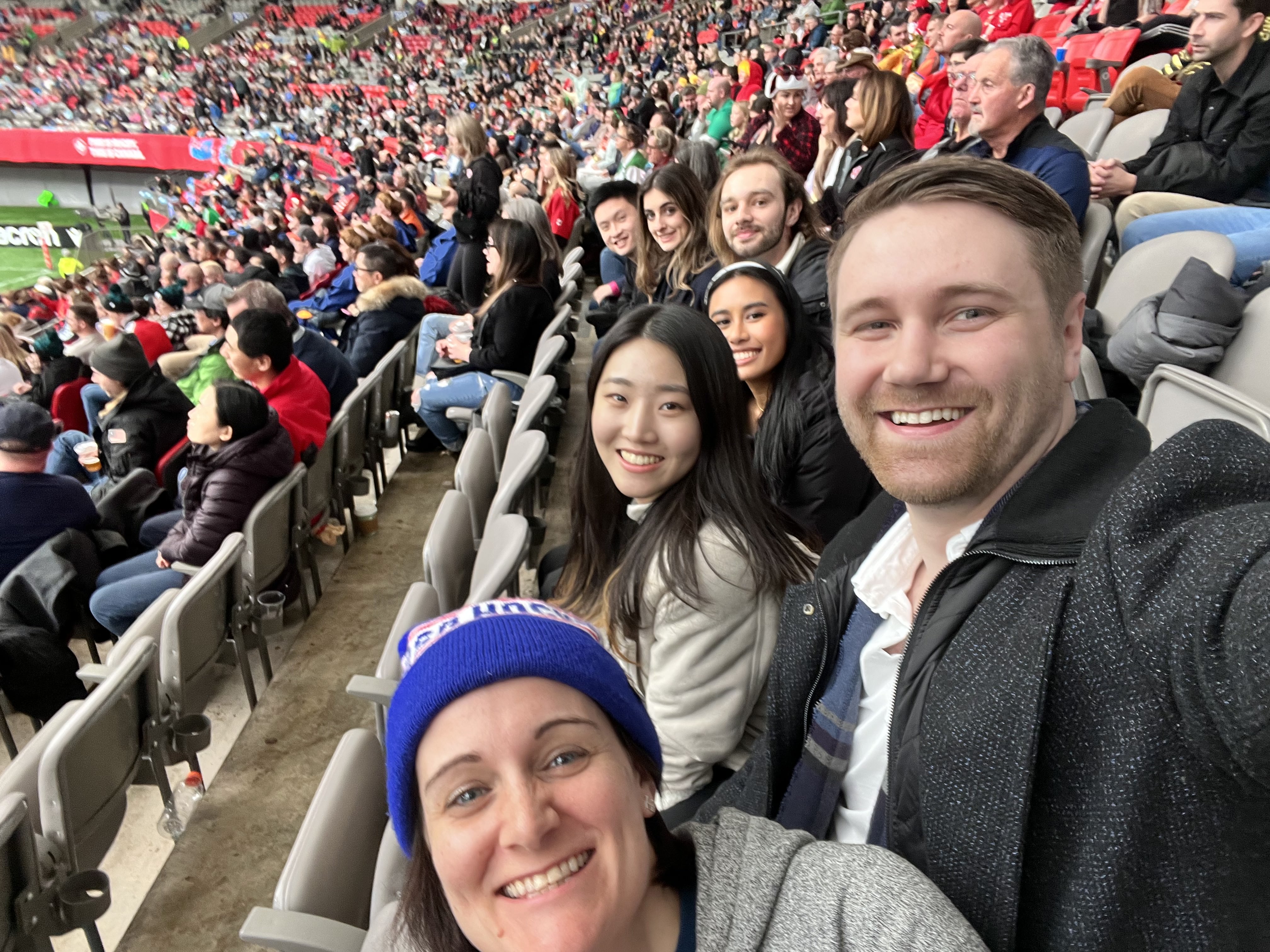 pilot team at a rugby sevens game